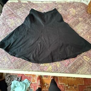 GAP Black Maxi Asymmetrical A-Line Skirt